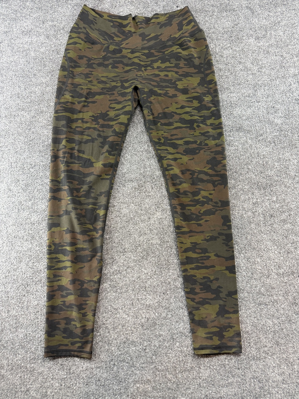 Alphalete Leggings Womens XL Green Camo High Waist Ankle Yoga Gym Pants Stretch